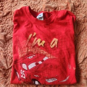Disney Red Cars T-Shirt with Gold Accents